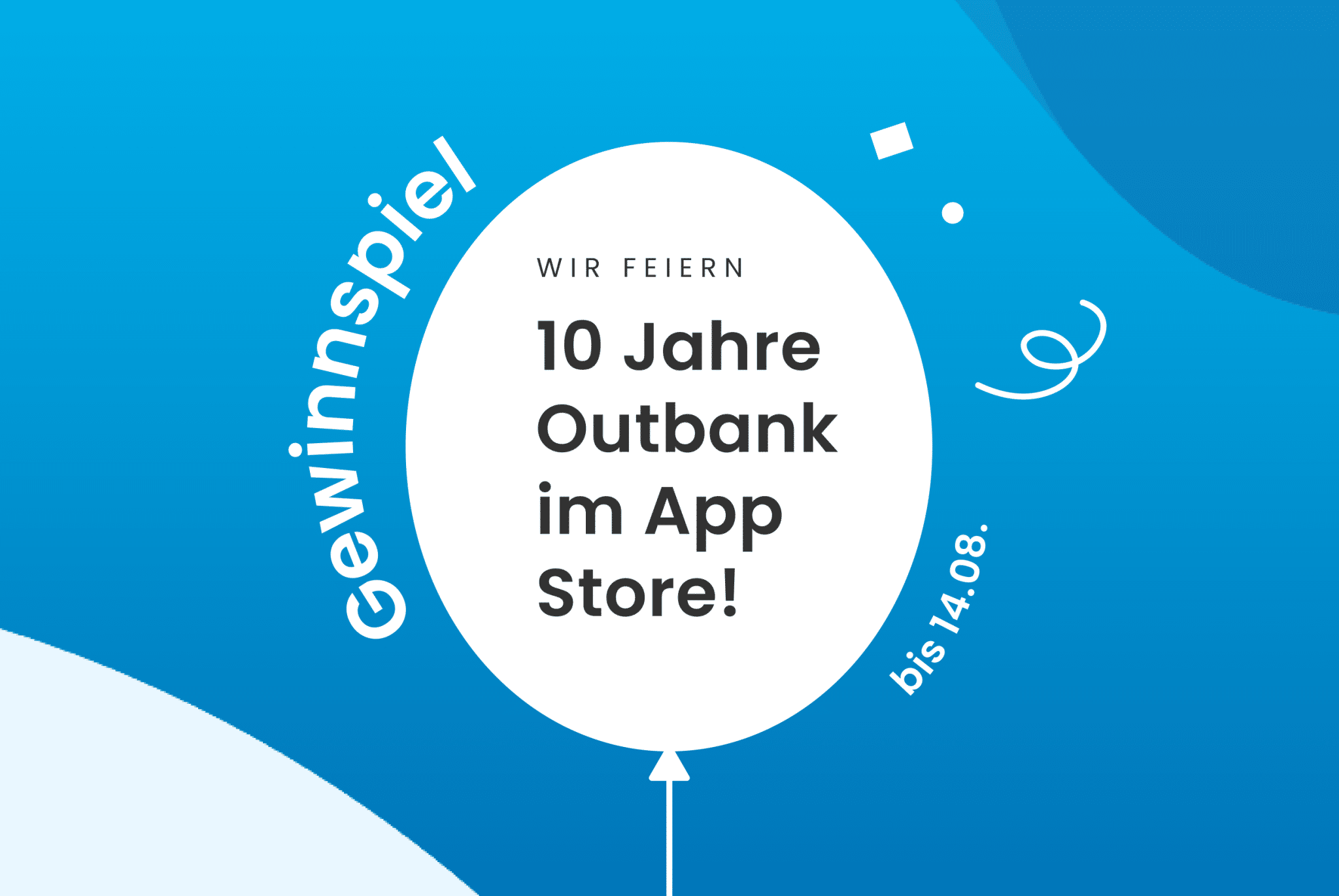 10 Jahre Outbank - Geburtstagsbild mit Luftballon