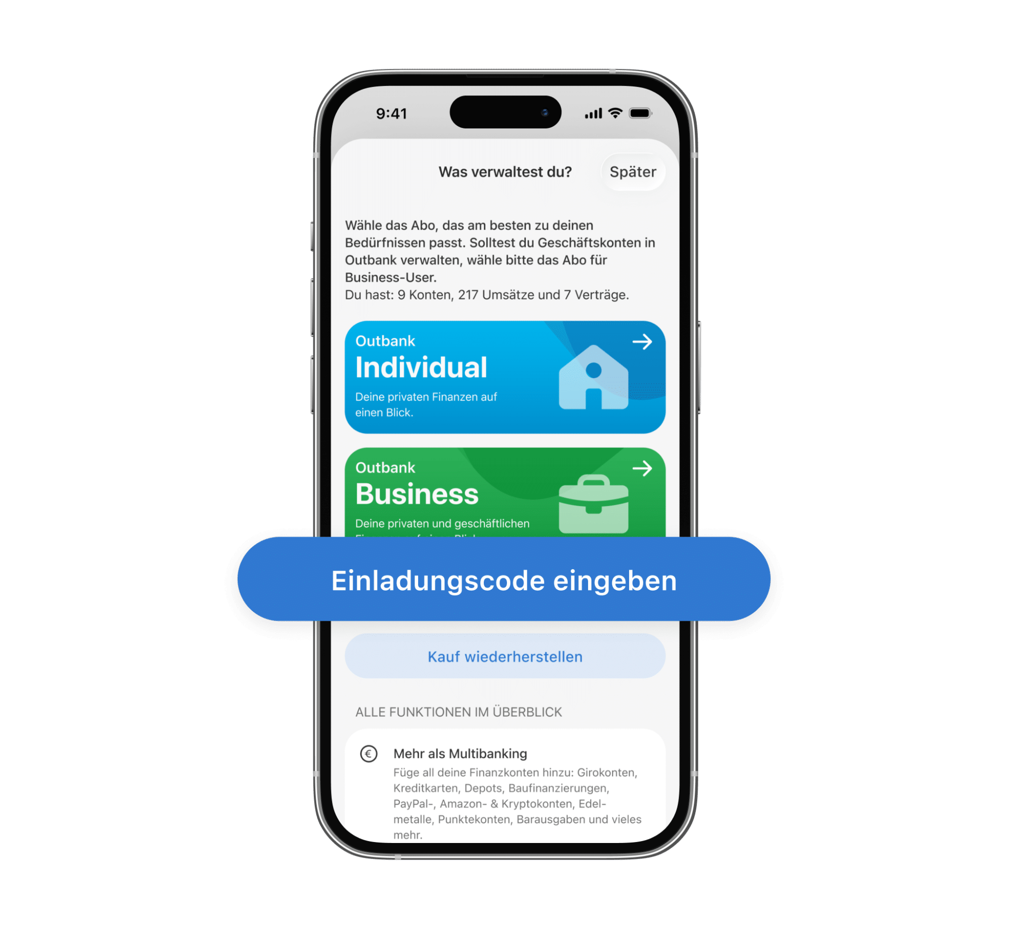 Outbank-Einladungscode